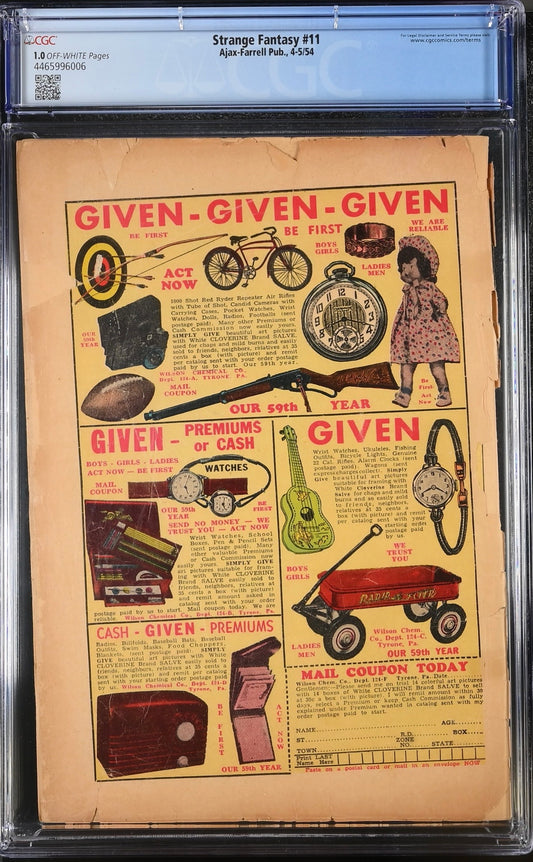 Strange Fantasy #11 CGC 1.0