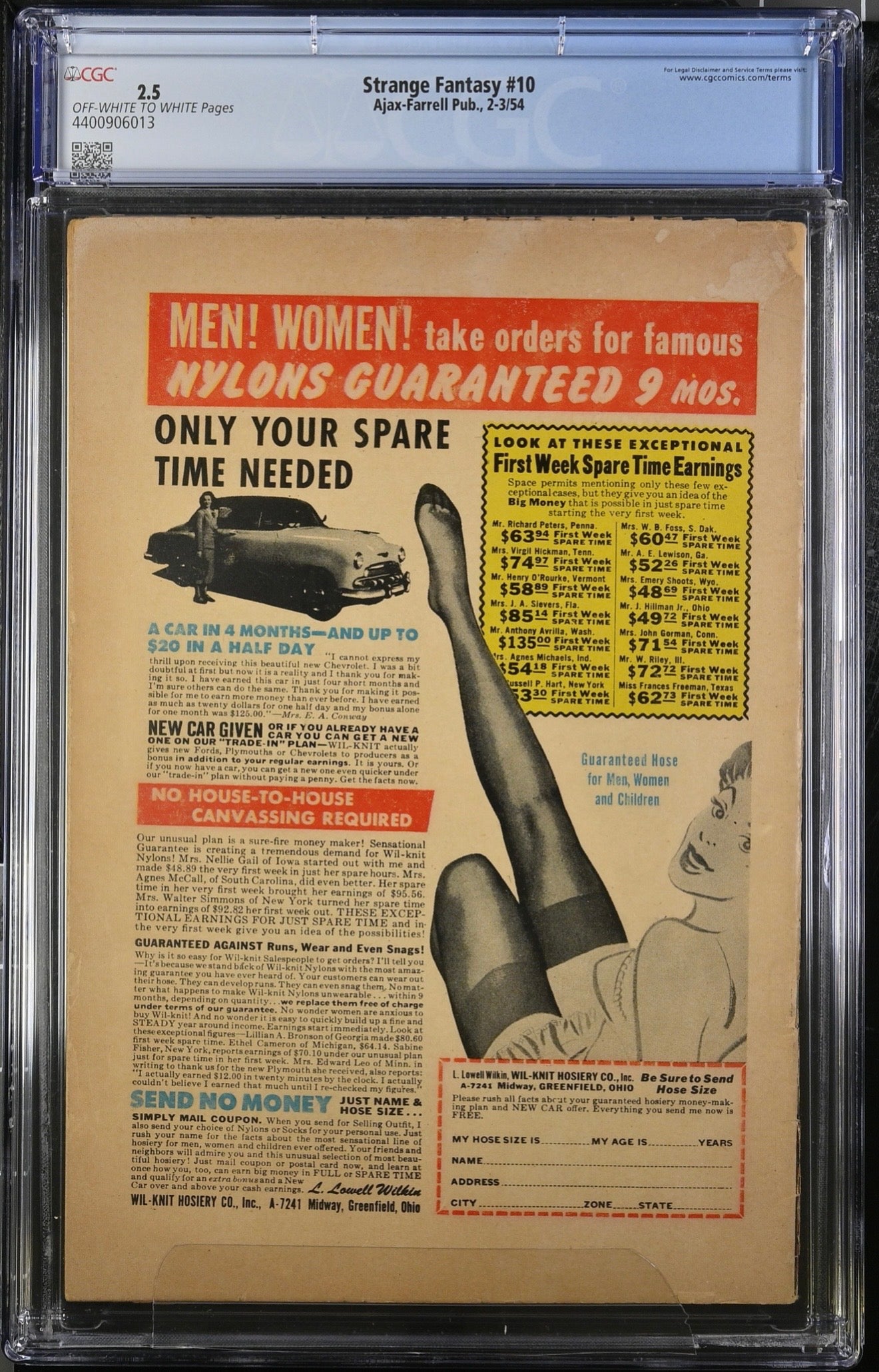 Strange Fantasy #10 CGC 2.5