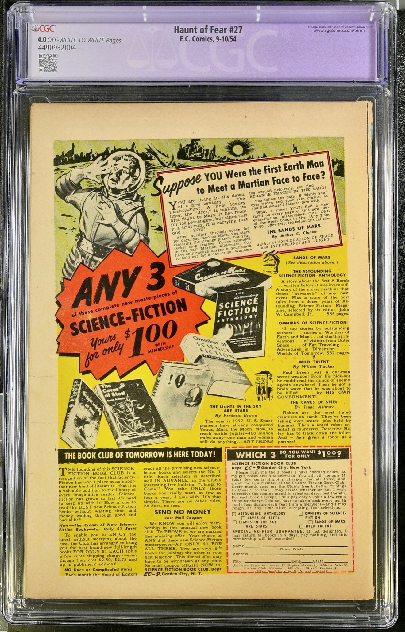 Haunt of Fear #27 CGC 4.0 (R)