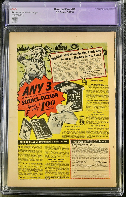 Haunt of Fear #27 CGC 4.0 (R)