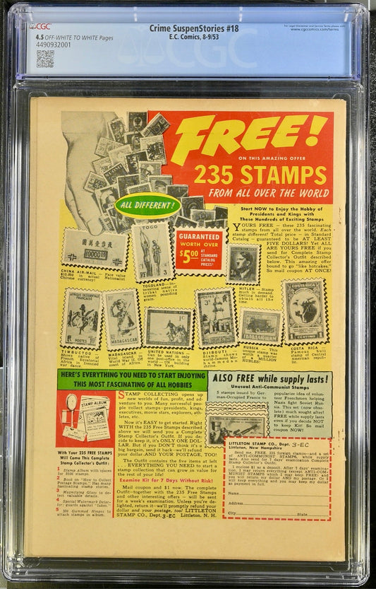 Crime Suspenstories #18 CGC 4.5