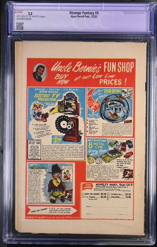 Strange Fantasy #3 CGC 2.5 (R)