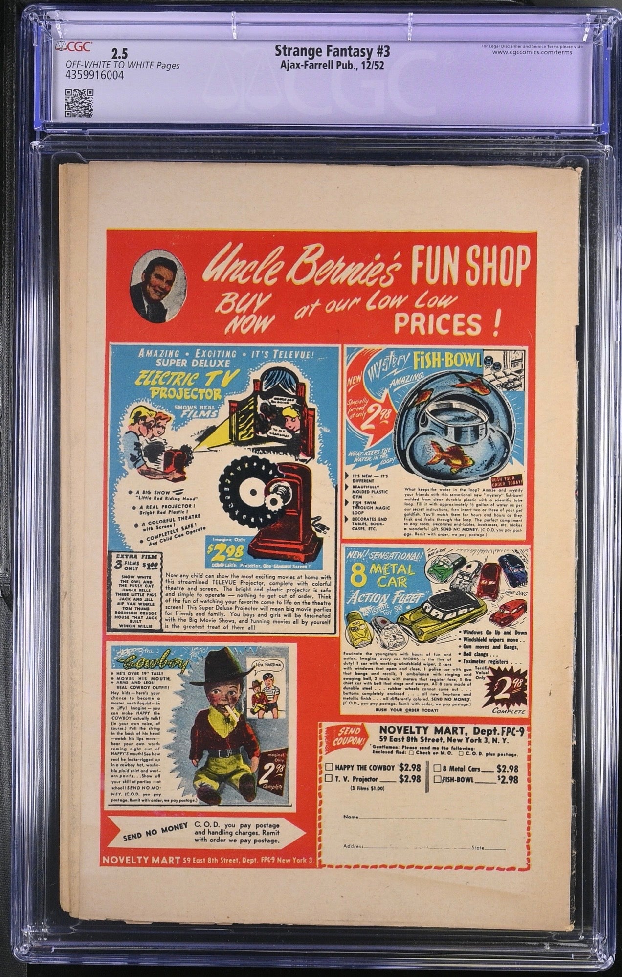 Strange Fantasy #3 CGC 2.5 (R)