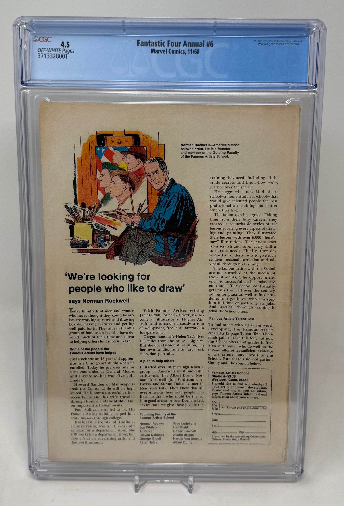 Fantastic Four Annual #6 CGC 4.5