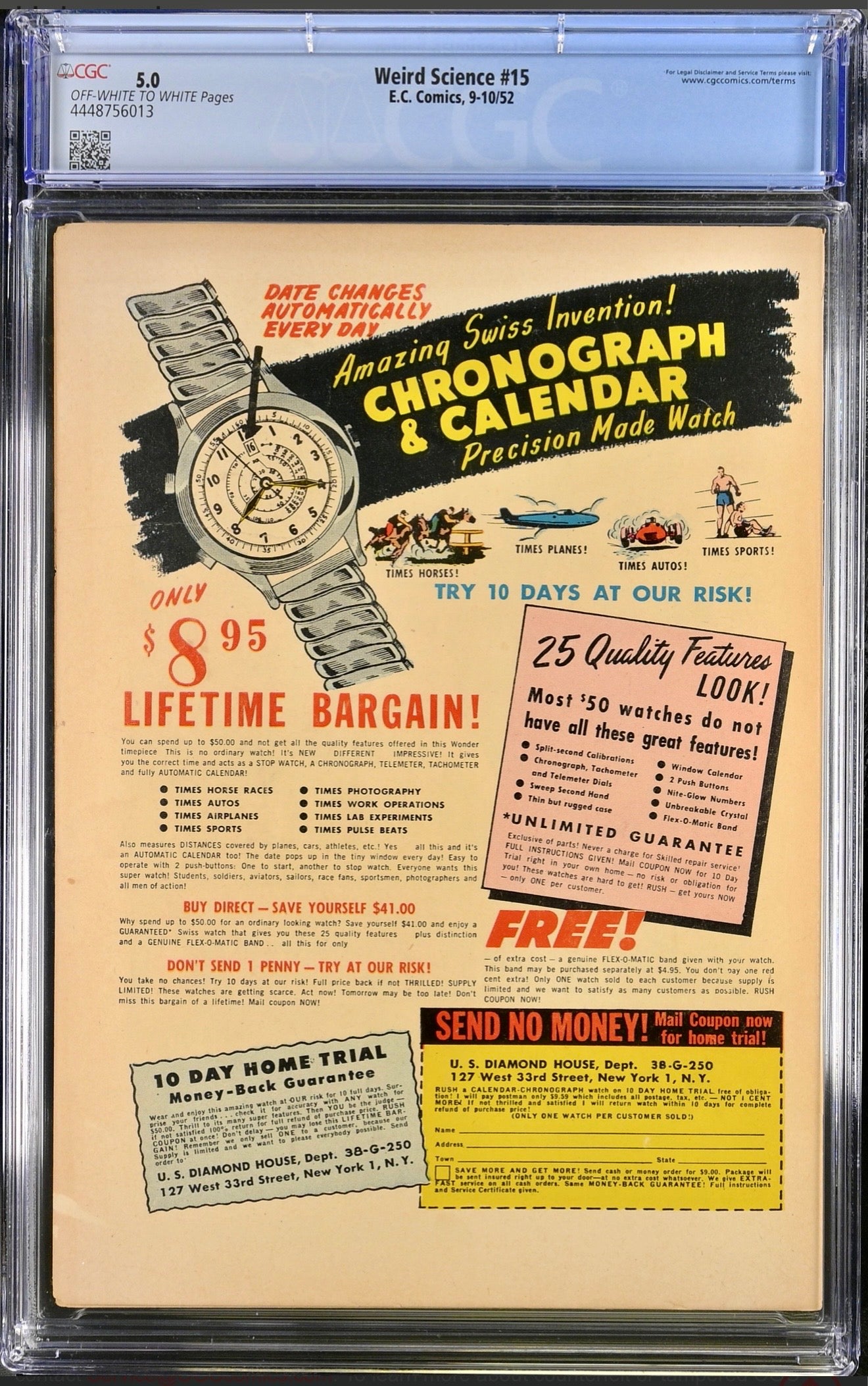 Weird Science #15 CGC 5.0