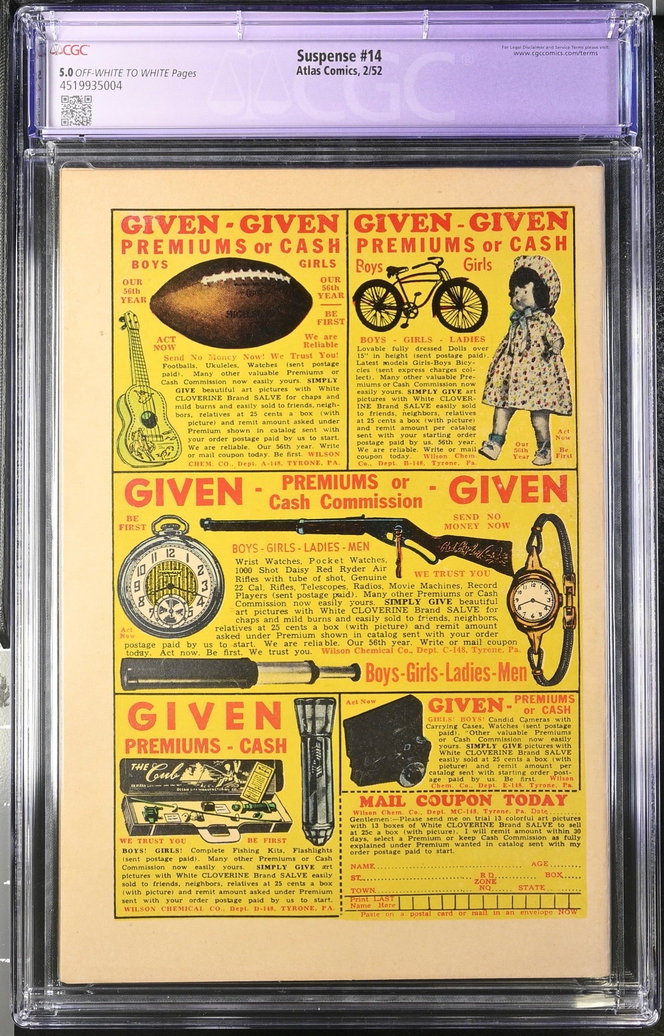 Suspense #14 CGC 5.0 (R)