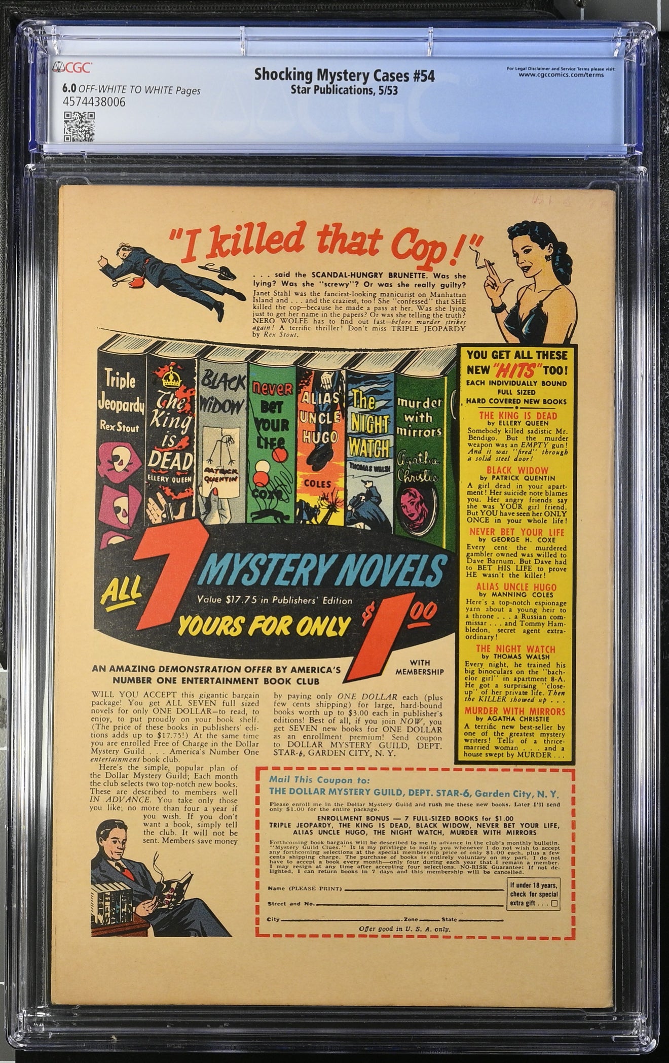 Shocking Mystery Cases #54 CGC 6.0