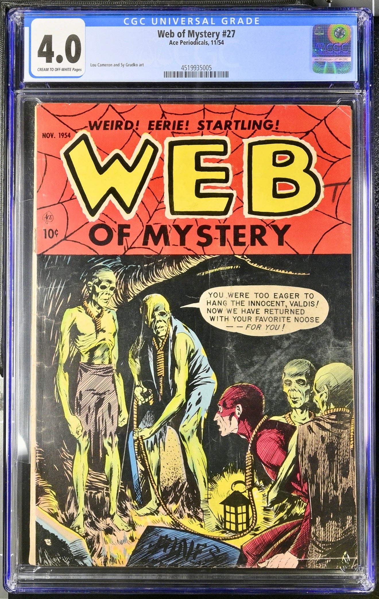 Web of Mystery #27 CGC 4.0