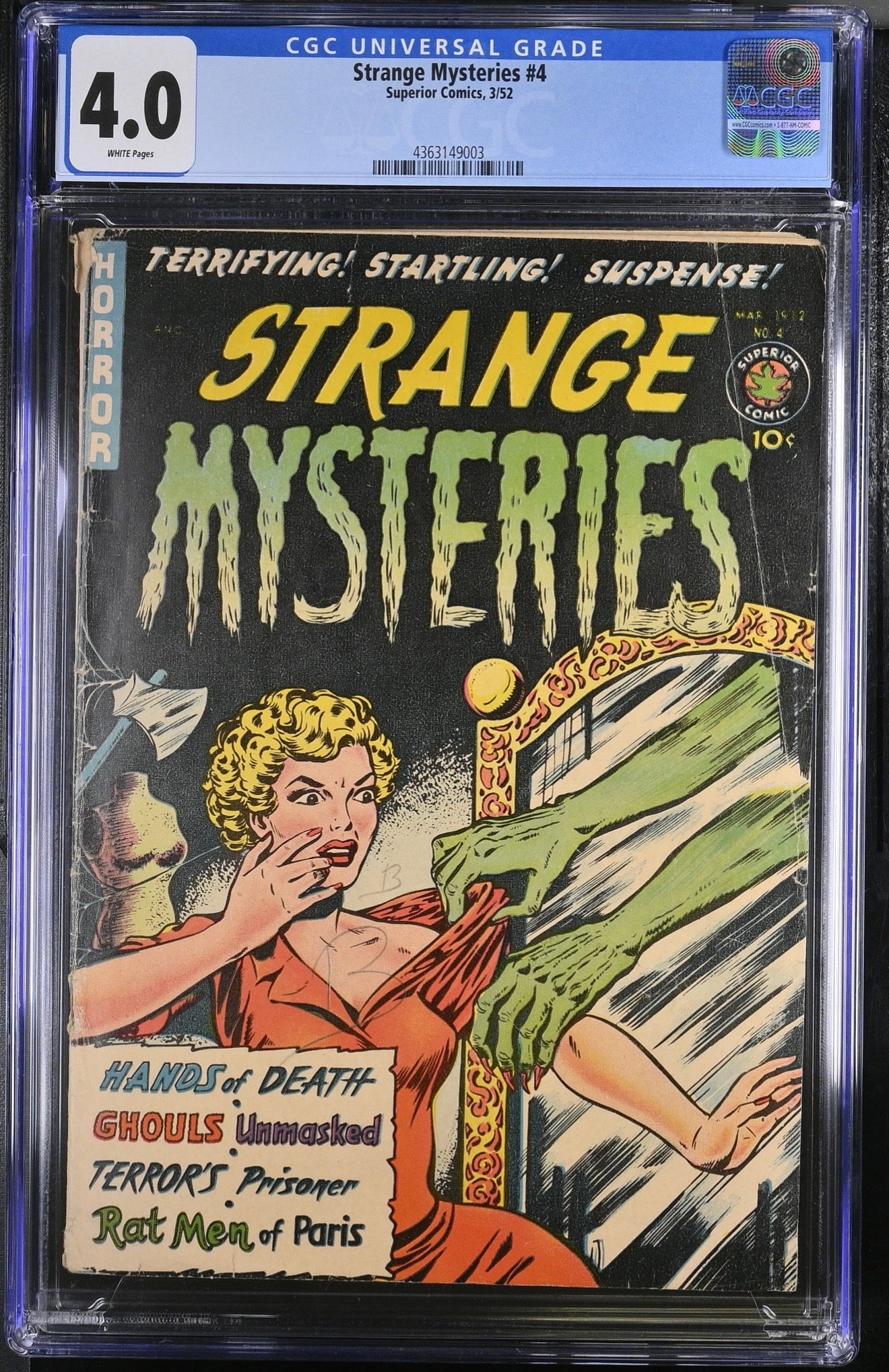 Strange Mysteries #4 CGC 4.0