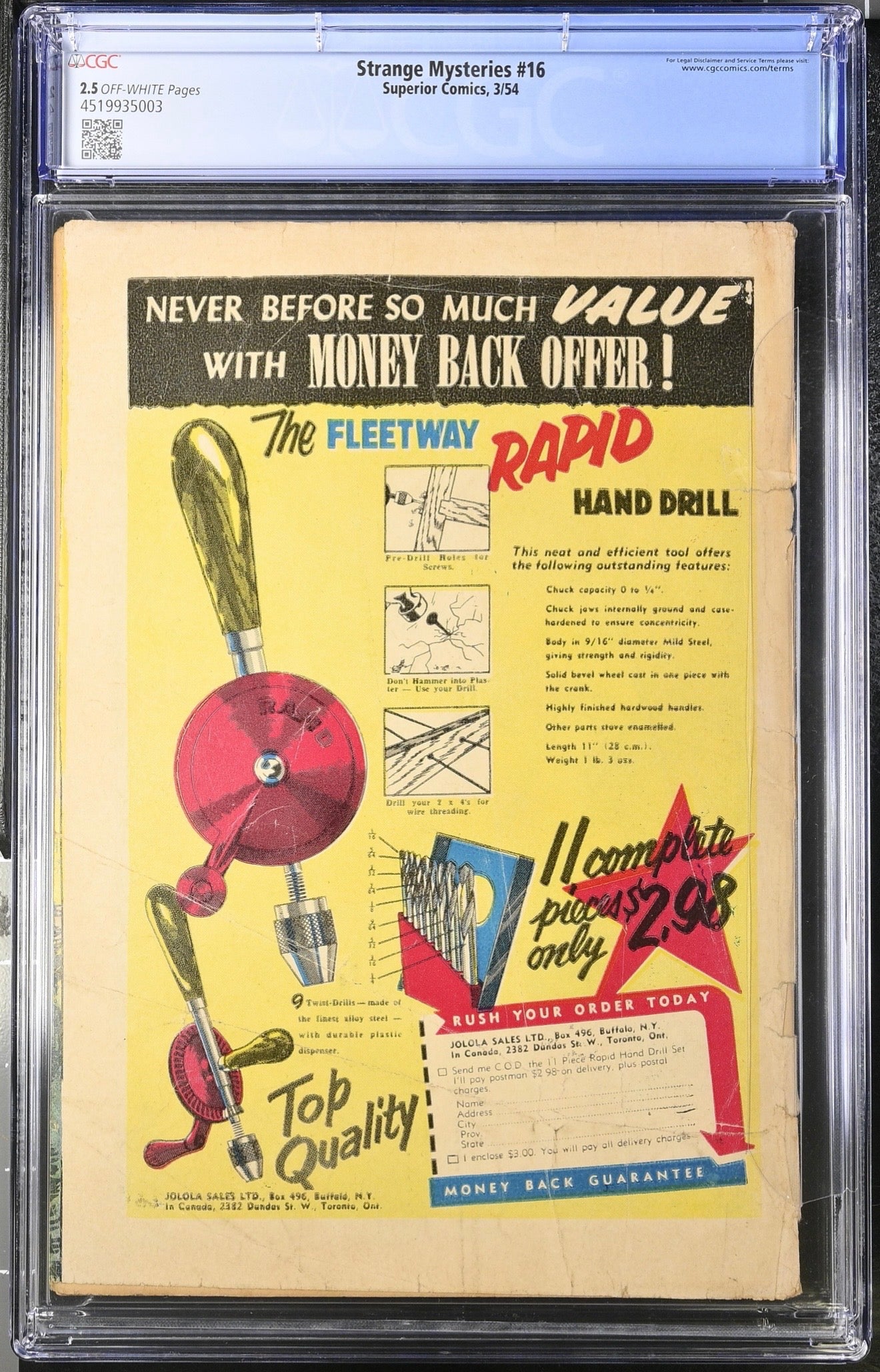 Strange Mysteries #16 CGC 2.5