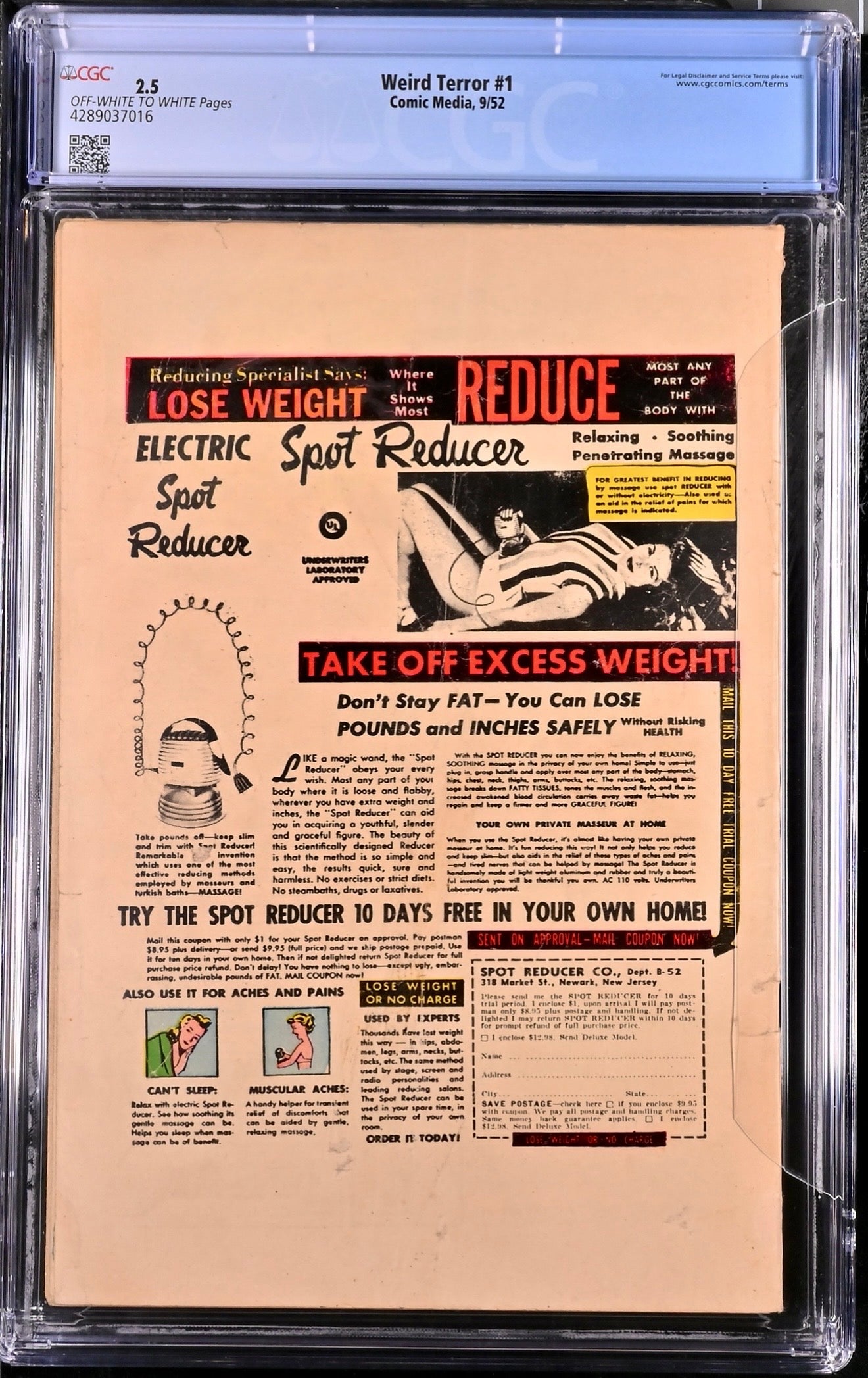 Weird Terror #1 CGC 2.5