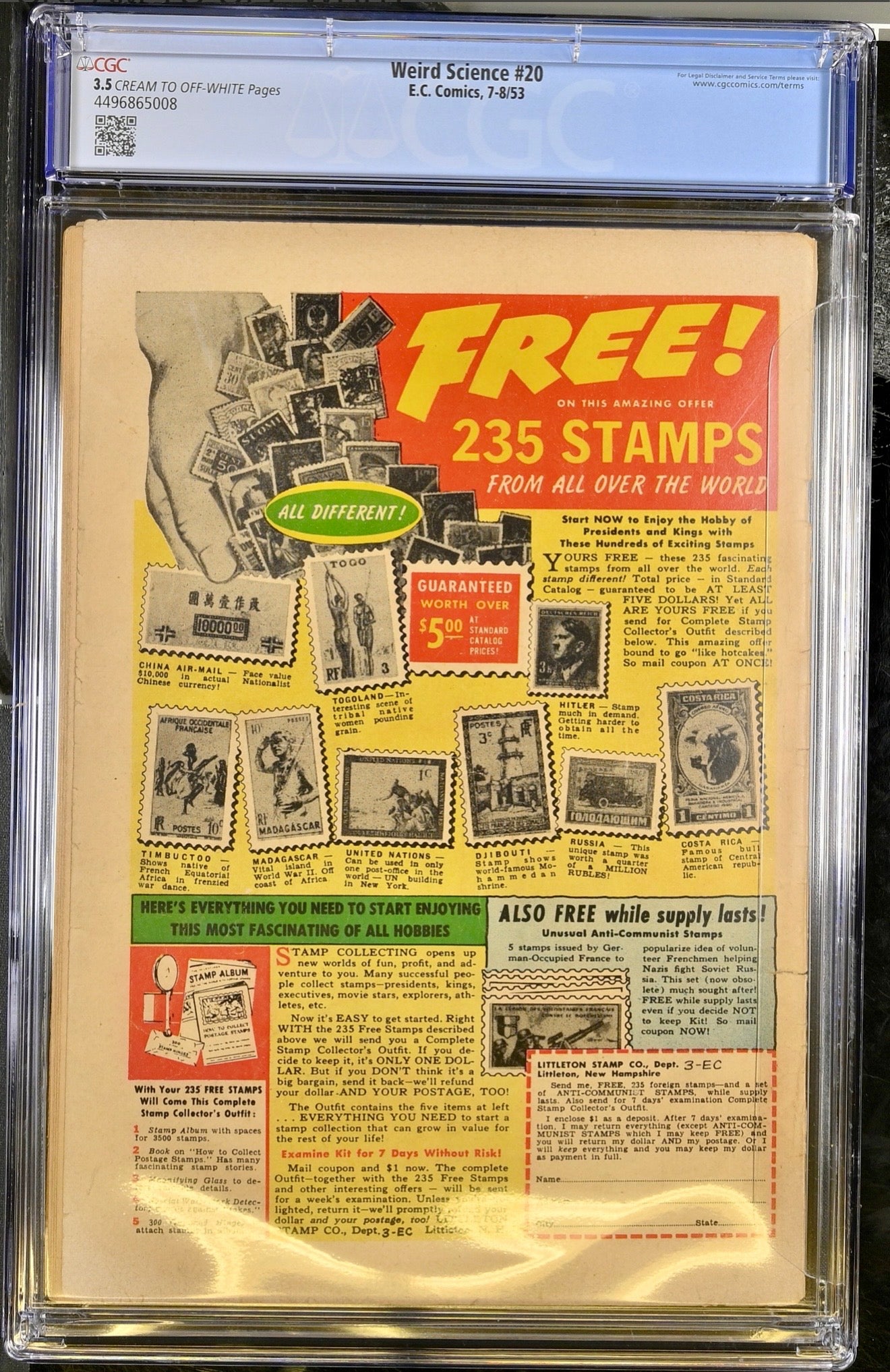 Weird Science #20 CGC 3.5